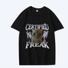Certified Freak Funny Cat Meme T Shirt Unisex Women Oversized Cotton Hot Sale Short Sleeve Summer Print Unisex Plus Size Tops