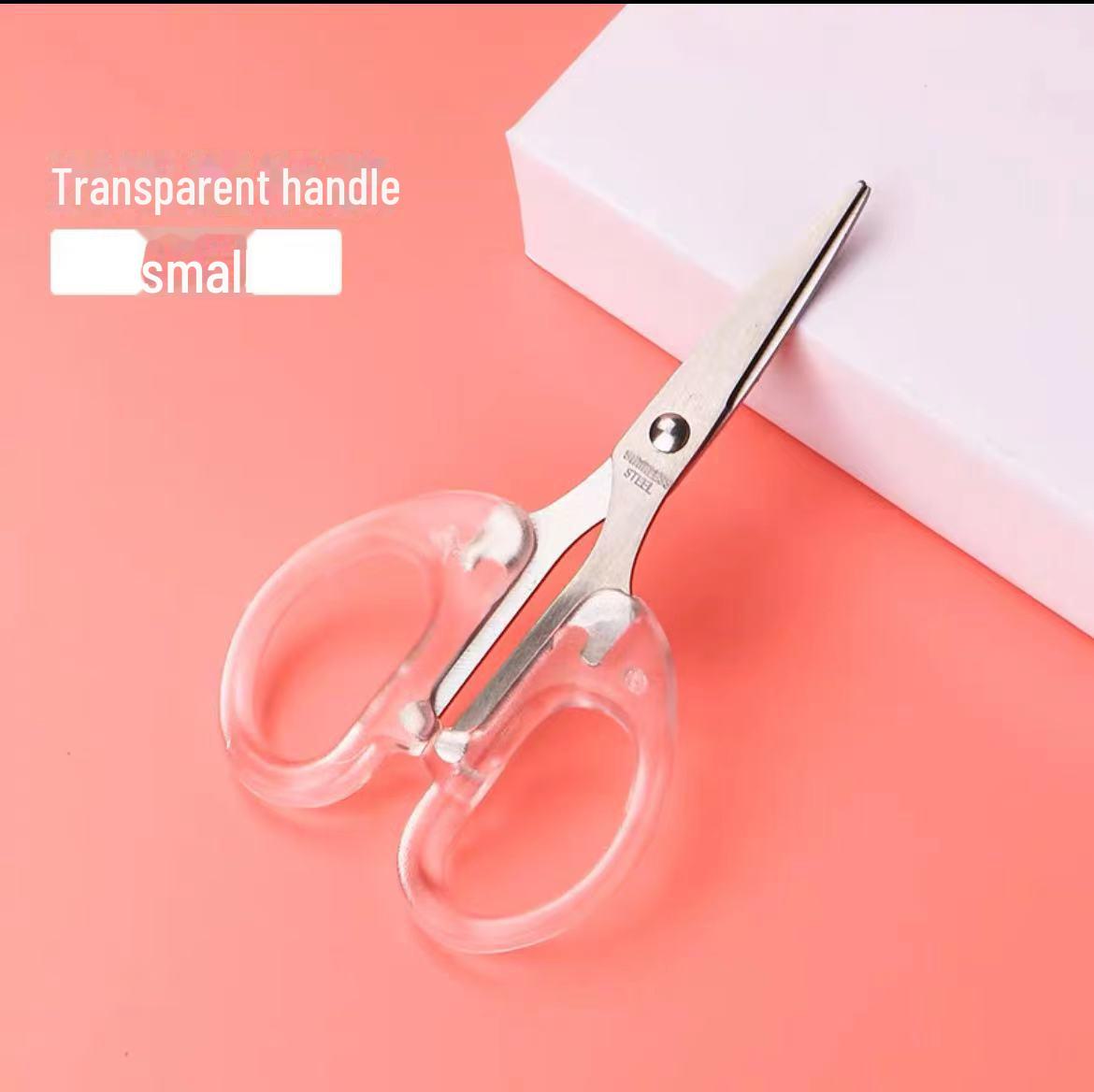 

Матовые офисные ножницы из нержавеющей стали - прозрачная ручка, идеально подходят для студентов художественных вузов и резки бумаги
