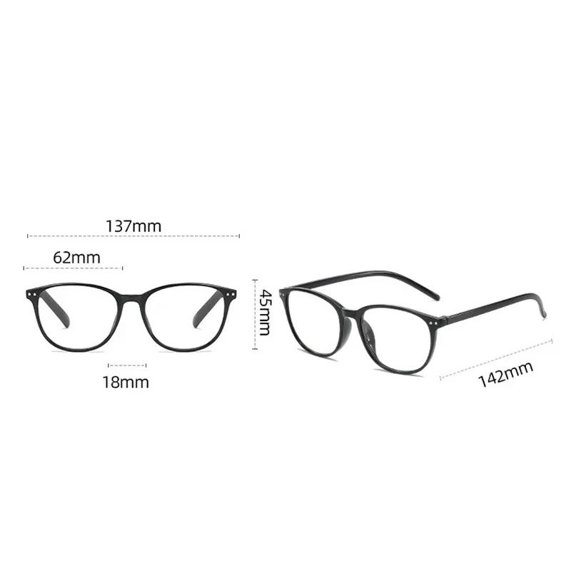 Women Round Photochromic Reading Glasses Trendy HD Color Changing Multifocal Glasses Men Anti-blue Ultralight Presbyopia 0+4.0