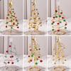 Bell Tabletop Christmas Tree Table Centerpiece Wrought Iron Vintage Style Christmas Mini Christmas Tree for Shelf Mini Christmas Tree