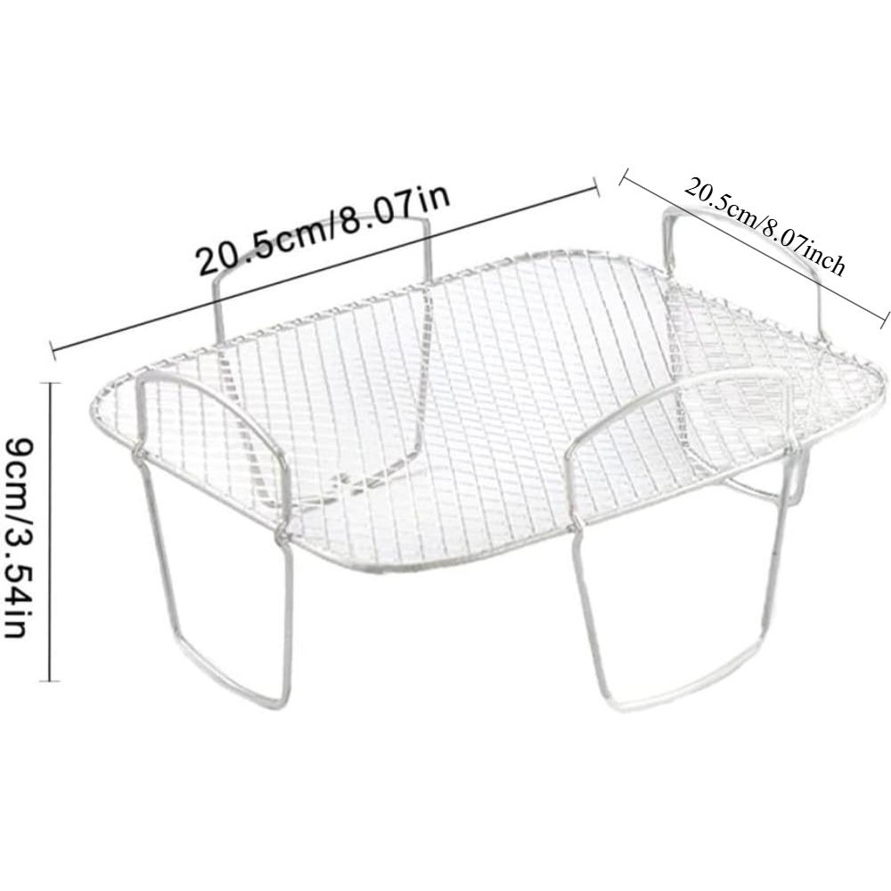 Stainless Steel Air Fryer Accessories Dehydrator Grill Rack Toast Rack Air Fryer Accessories Steamer Roasting Cooking Tools