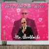 Mr Worldwide Dice To Live Laugh Love Telo da Parete MR 305 Pitbull Meme Telo da Parete Grande Tessuto Appeso a Parete Teli Tappetini Yoga