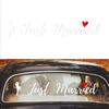 Removable Wedding Car Decals Just Married Vinyls Stickers For Bridal Shower Party Home Decorations Window Murals Gift
