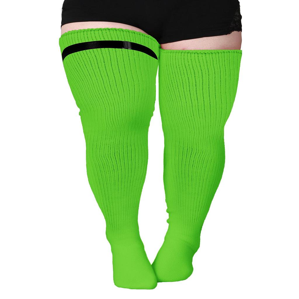 Plus Size Women's Compression Knee-High Socks - Extra Thick Over-the-Knee for Autumn/Winter