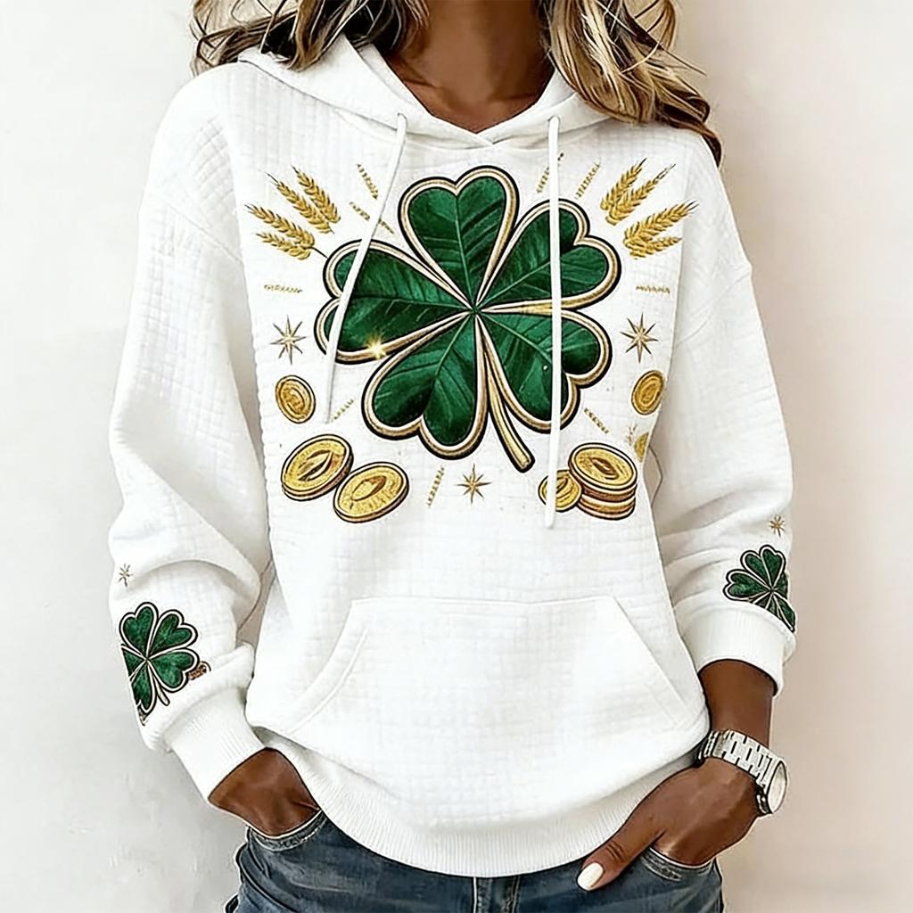Women'S St. Patrick's Day Sweater Cute Fun Patrick's Day Sweater Spring  Long Sleeve Knitted Sweater