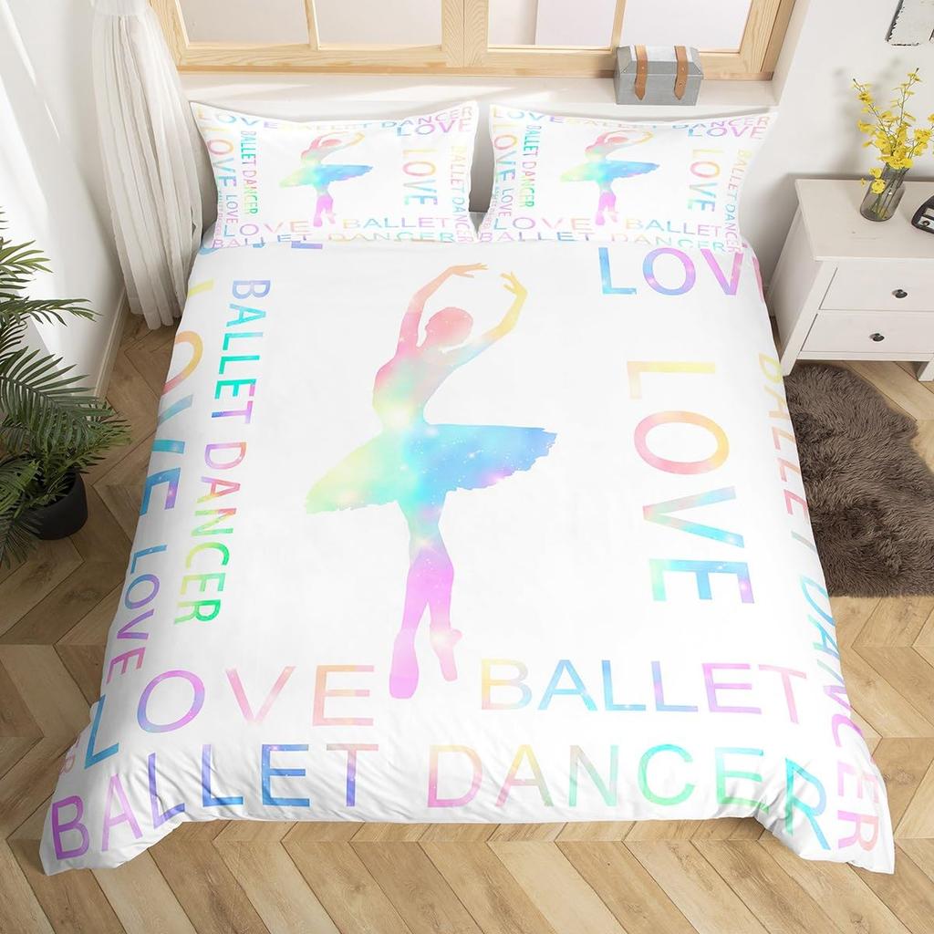 Dancing Duvet Cover Sets for Kids Women Queen Size Lightweight Quilt Covers Room Decor Dancing Lovers Bedding Sets No Comforter