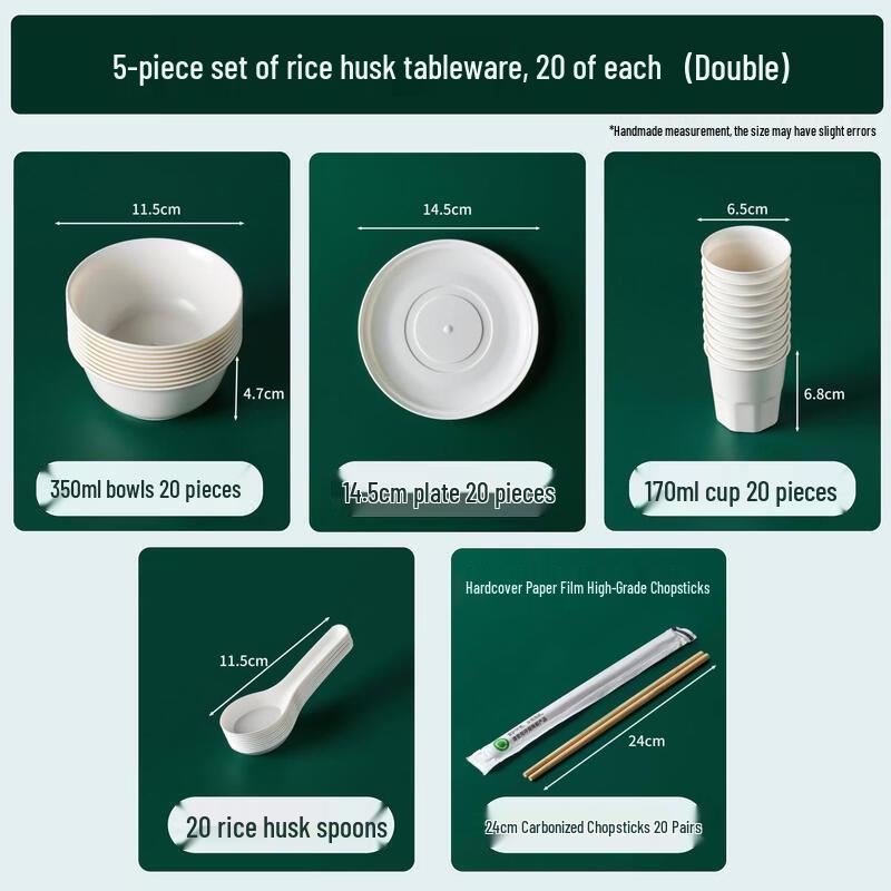 Eco-Friendly Rice Husk Disposable Bowl