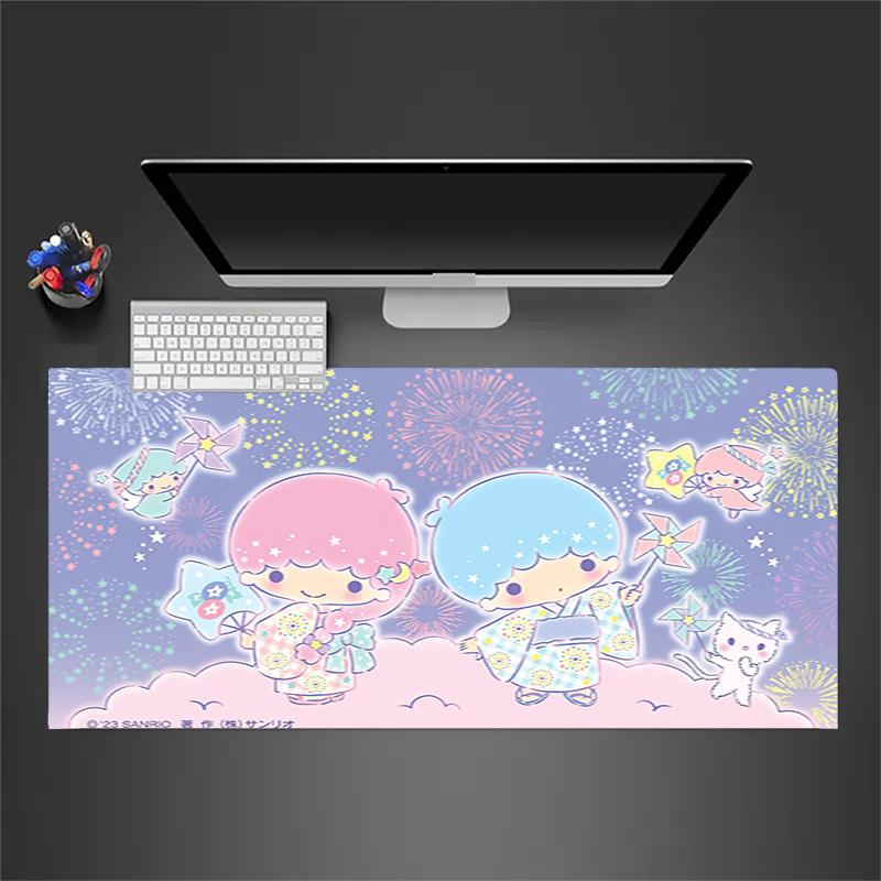 1pc Kitty and Little Twin Stars Celebration Computer Pad with Vibrant Print, Mouse Pads for Desk,020