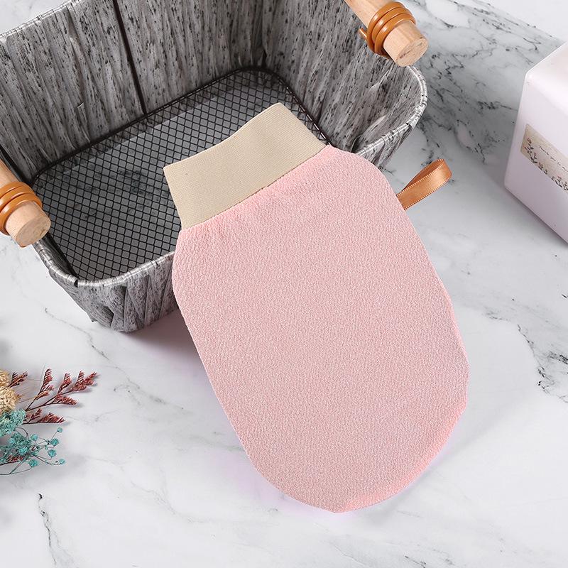 Multi-Color Double-Sided Exfoliating Bath Towel & Back Scrubber Glove