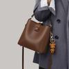 Bucket Bag New Women's Bag Autumn and Winter Leather Shoulder Handbag Premium Commuter Messenger Bag