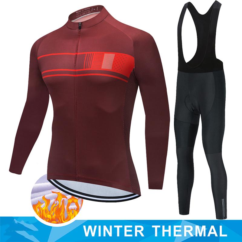 Winter Thermal Fleece Cycling Jersey Bike Mtb Clothing Men Men's Set Ciclismo Hombre Bicycles 2026 Suit Retro Sets Man Clothes