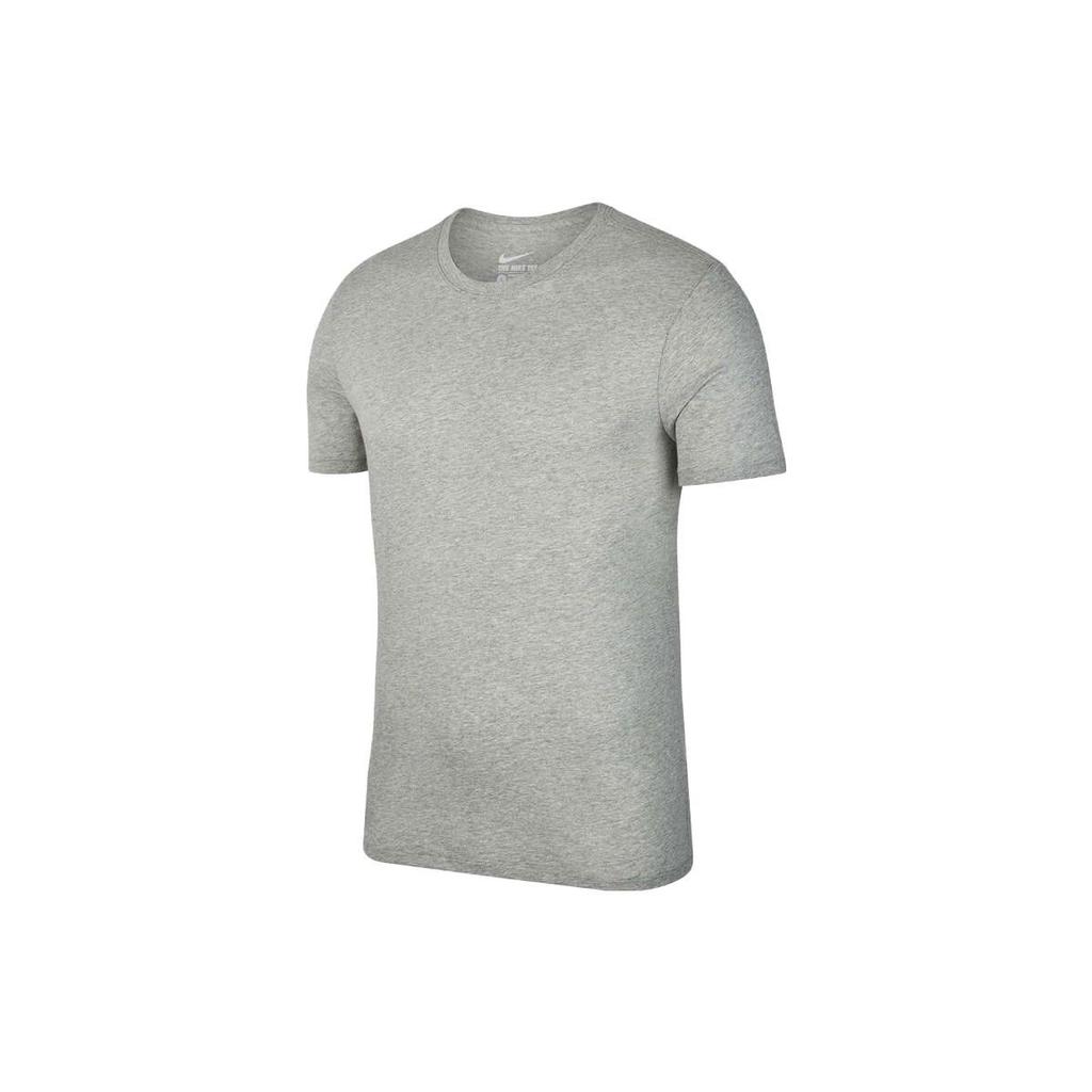 Nike Solid Color Logo Round Neck Sports Short Sleeve T-Shirt Men Tops Gray 743036-063