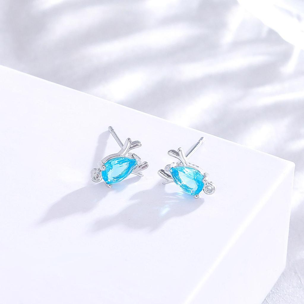 Korean Style Deer Jewelry Set: Necklace, Bracelet, Ring & Earrings for Women