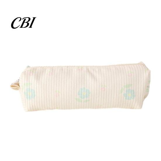 Girls Pencil Case Cute Floral Case, Mini Cotton Pouch for Pens Pencils Erasers, Lightweight Zipper Storage Bag Students, Kawaii Stationery Organizer