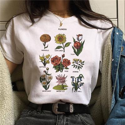 Graphic Wegoe T Shirt Women Korean Style Print Funny Cartoon Printed T Shirt 90S Vintage Harajuku