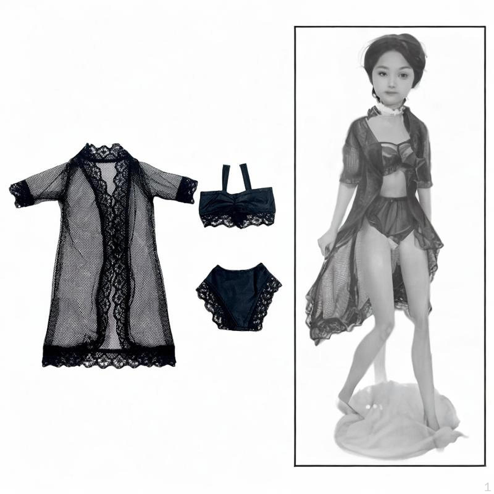 

11.5 Inch Doll Nightwear and Swim Outfit Collection чёрный