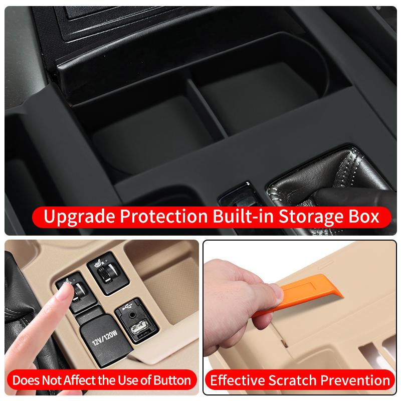 Für Toyota Land Cruiser 150 Prado J150 20211 2010-2023 Silikon-Schutzhülle für die Mittelkonsole Schmutzabweisendes Zubehör für den Innenraum