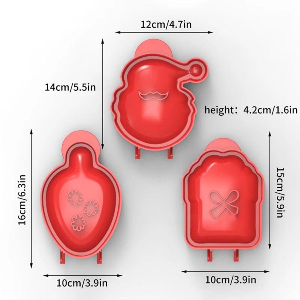 3pcs/Set Plastic Christmas Hand Pie Molds Gift Box Hazelnuts Dough Press Mold Tool  Baking Tool