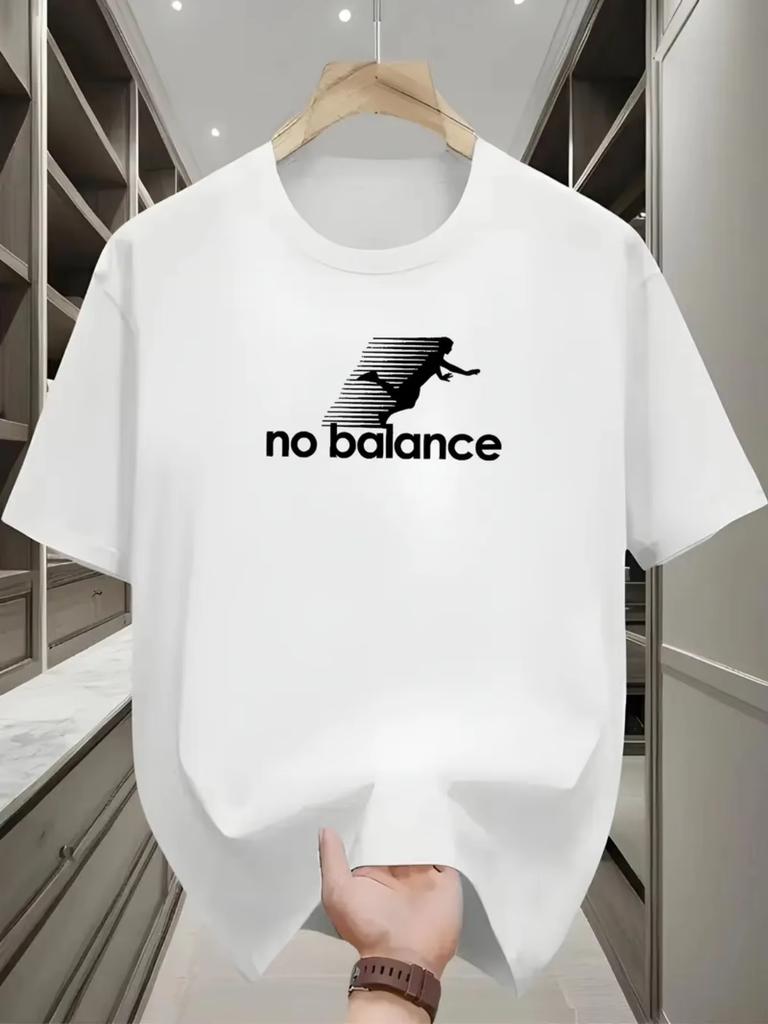 2026 T-shirt Estiva Unisex in Cotone Tessuto Morbido Traspirante Senza Equilibrio Stampa con Lettere Versatile Adatta per il Pendolarismo Quotidiano
