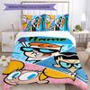 3pcs Custom Name Dexter's Laboratory Bedding Set Duvet Cover Closure Includes 1 Duvet Cover & 2 Pillowcases for All Seasons Bedroom Decor
