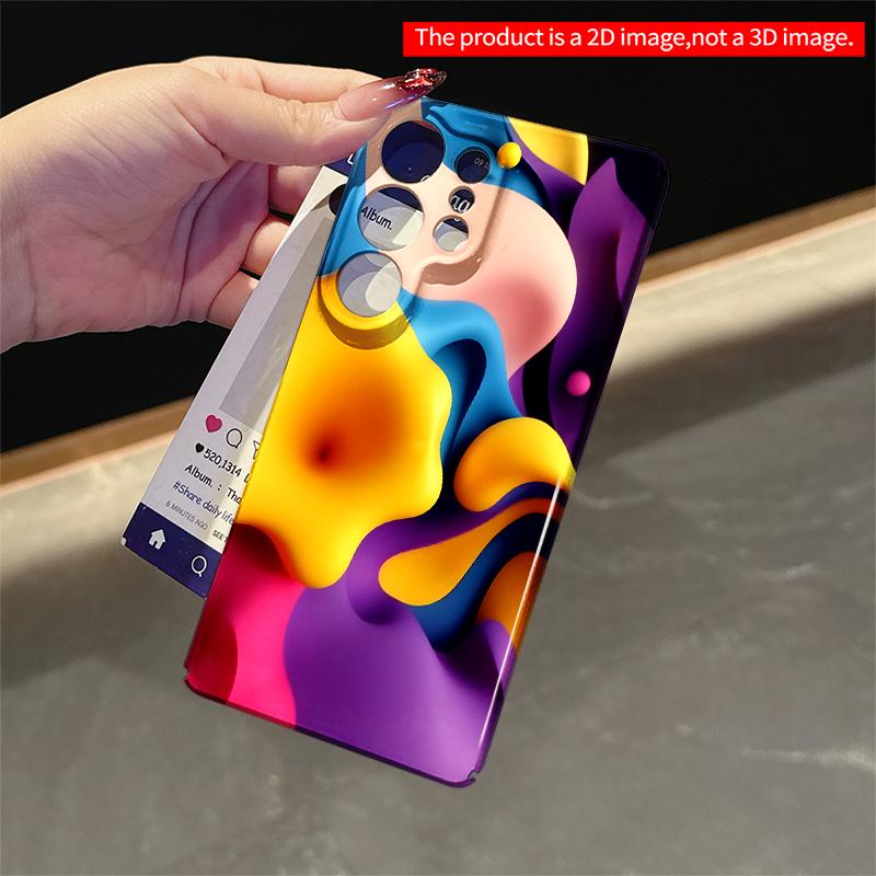 2DFlat Samsung Phone Case Vibrant Fluid Abstract Art Phone Case Applicable To Galaxy S23 S24 S25ULTRA S26 A12 A14 A15 A16 A54 A55