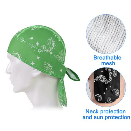 Forhåndsknytt Bandana Hodeskjerf for Menn Kvinner UV Solbeskyttelse Is Silke Hodeskallelue Hodebånd Kemo Turbanlue for Utendørssport Sykling