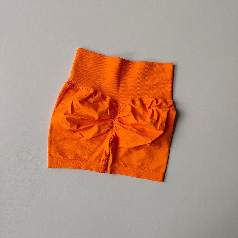 Fashion Peach Hip Lifting Sport Shorts Women's High Waist Abdominal-Shaping Slimming Running Training Hip-Showing Quick-Drying Three-Point Tights