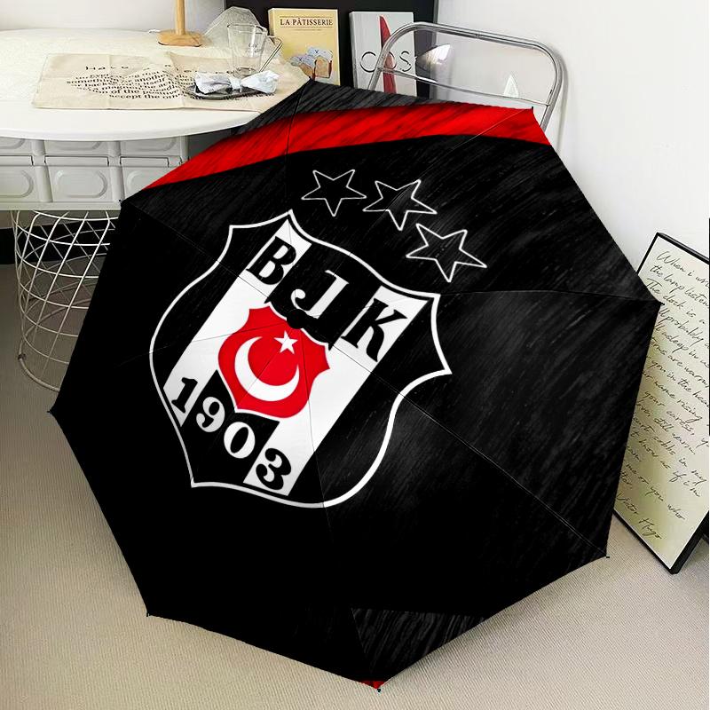 Besiktas Crest Legacy 1903 Umbrella Folding umbrella, automatic umbrella 8-Frame for Travel, camping Use Gift for Halloween Christmas