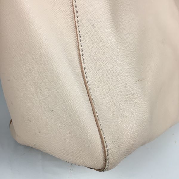 Tory Burch Leather Tote Bag Pink Large 3 Compartments Authentic(USED)