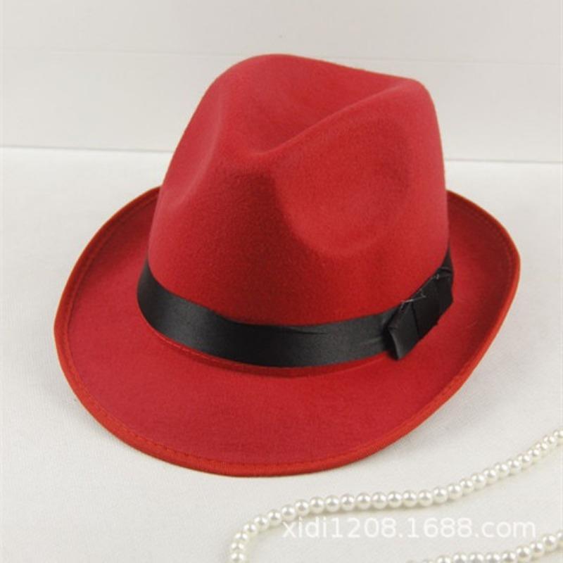 Shanghai Top Hat Men's Ladies British Hat Jazz Wool Felt Hat Summer Sun Hat Wool Stage Hat