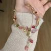 Sweet Girl Cute Candy Color Flower Strawberry Beaded Necklace Female Niche Design Seaside Vacation Collarbone Chain