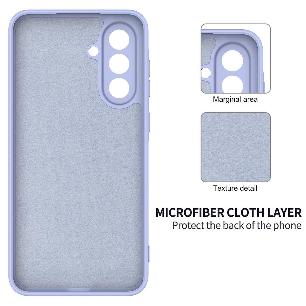 Suitable for Samsung A26 Solid Liquid Silicone Mobile Phone Case A16 Simple Business All Inclusive Soft Shell with Lanyard