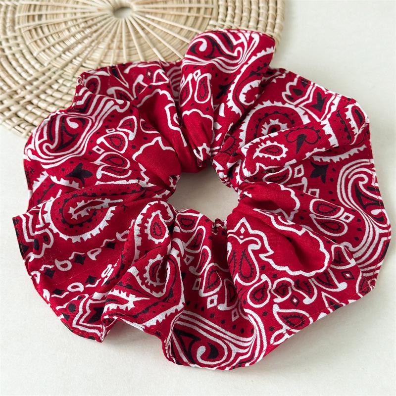 Elegant Two-Tone Scrunchies Fashion Large Hair Tie for Women Aesthetic Daily Hair Accessory