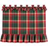 Ruffled Edge Christmas Oven Curtain Double Sided Appliance Dust Cover  Festive Cooking