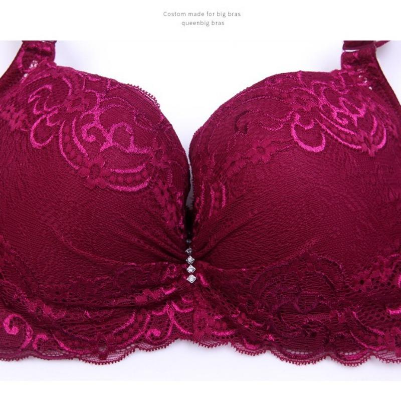 Тонкий кружевной бюстгальтер большого размера, сексуальный, на косточках, с боковой поддержкой, нижнее белье