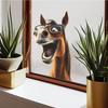Funny Cartoon Horse Glass Window Stickers Home Decor Creative Funny Animal Decals Wall Sticker For Home Office Decor P7Z8