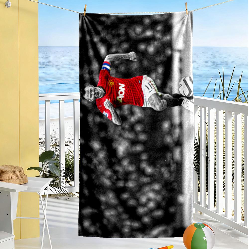 Man United's Player Celebrates Victory Beach Towel Super Soft & Absorbent Comfortable Lightweight
