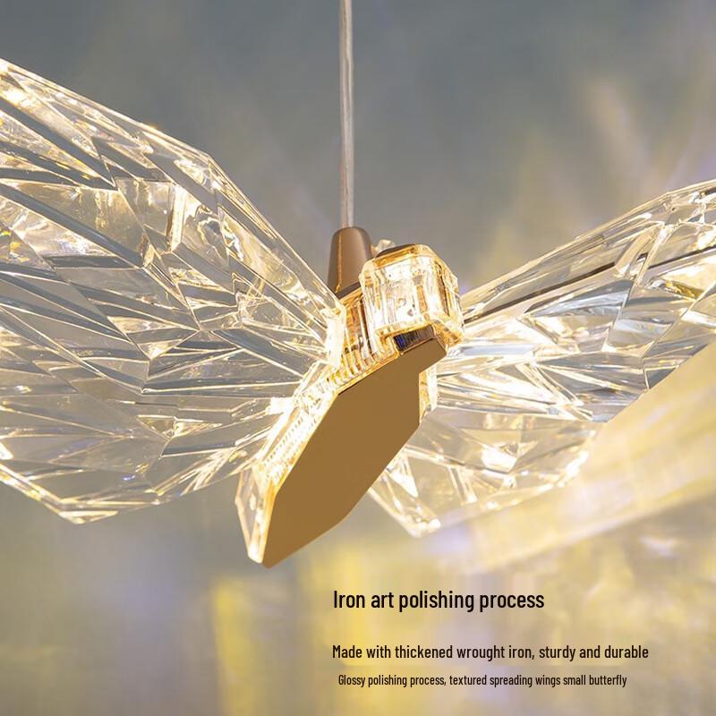 NuFeng Golden Butterfly Double-Head Pendant Light