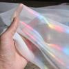 Rainbow Gradual Color Creative Mesh Yarn Fabric White Soft Designer DIY Sewing Dress Sheer Material Photography Background Cloth
