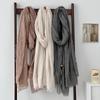 Autumn and winter scarf women's new versatile long solid color high-end scarf warm scarf shawl silk scarf