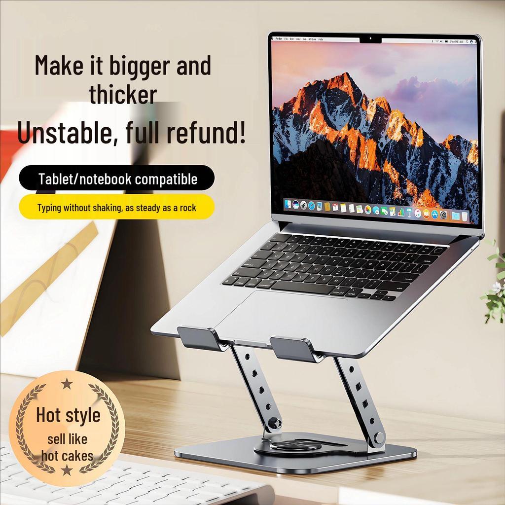 Universal Portable Laptop Stand - Carbon Steel, Non-Slip Silicone, Folding Aluminum Alloy Design