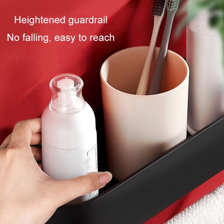 5303 40cm Raft de Depozitare pentru Baie Aluminiu Spațial Raft de Depozitare pentru Toaletă cu Bară pentru Prosoape