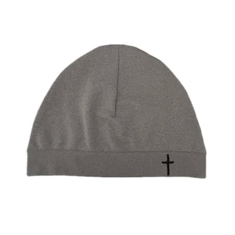 1Pieces Cross Embroidered Cap Beanie Soft Breathable Stretch Warm Knitted Hat Travel Outdoor Mountaineering Scarf