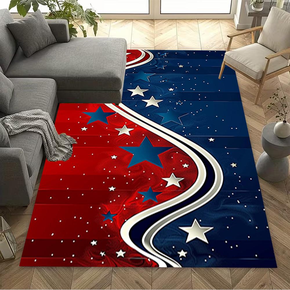 1pc Home Carpet Stars Stripes Non-Slip Office rug