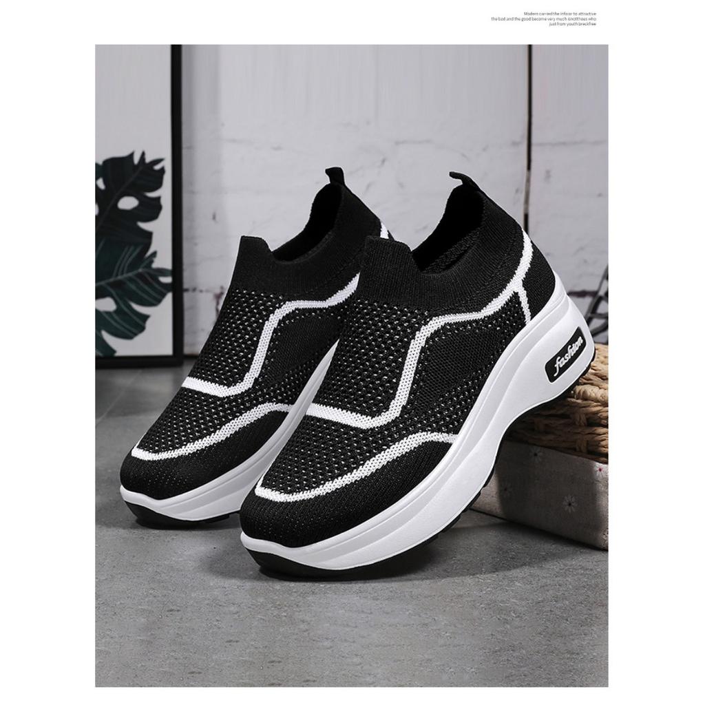 Thick Soled Women's Shoes, Classic Sponge Sole Casual Shoes, Versatile Height Increasing Shoes