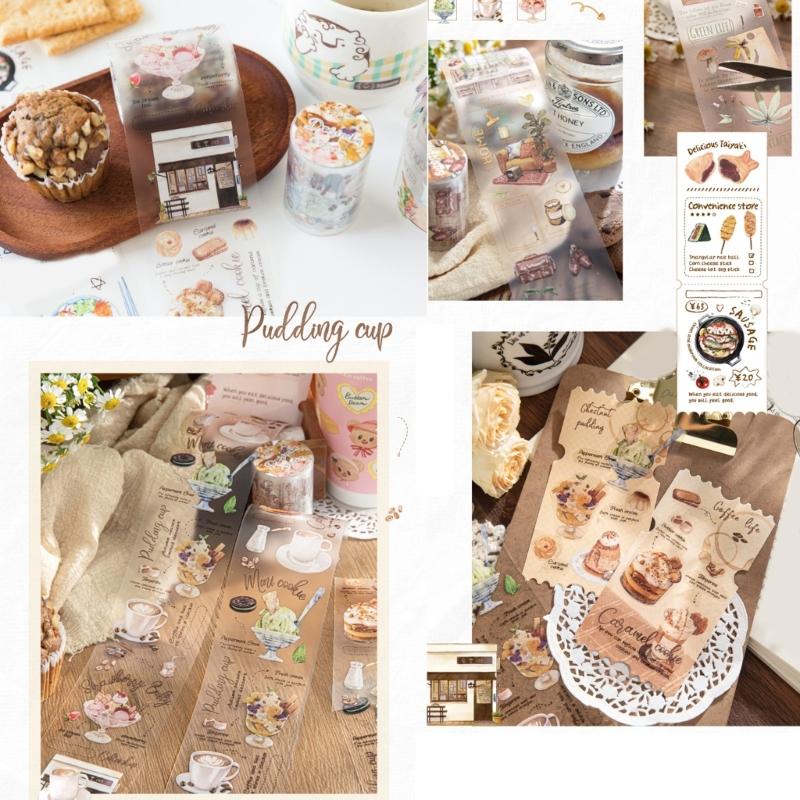 Aesthetic Decorative Tape 6mmX2M Clear PET Tape Scrapbooking Tape for Scrapbooking Journal Photo Album and Wrapping