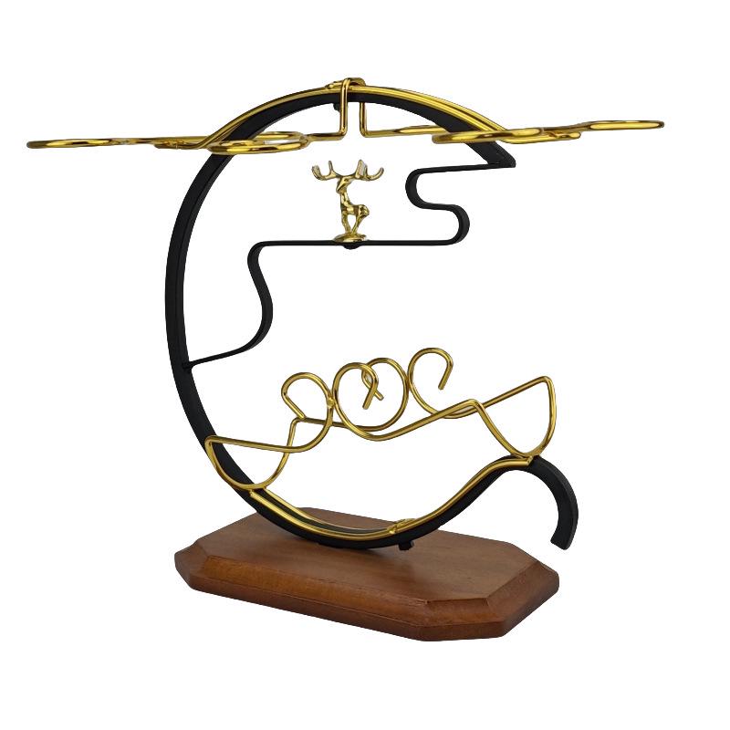 Suport pentru pahar pentru vin și șampanie cu flori răsucite retro, roșu, design cu picior înalt inversat