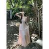 Pink French Lace Patchwork Camisole Dress - Summer Fairy Style