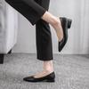 Black work shoes female flight attendant career job interview student civil servant flight attendant hotel commuter low heel 3cm single