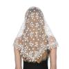 Hollow Women Tulle Shawl Flower Wedding Bridal Shawl Fashion Mantilla Lace Veil  for Church